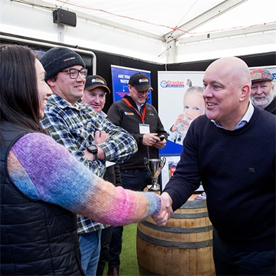 Prime Minister Christopher Luxon meeting Mid Canterbury farmers
