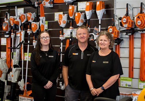 Chantal, Jeff and Kerry, Jeff Marshall Motorcycles & Stihl Shop